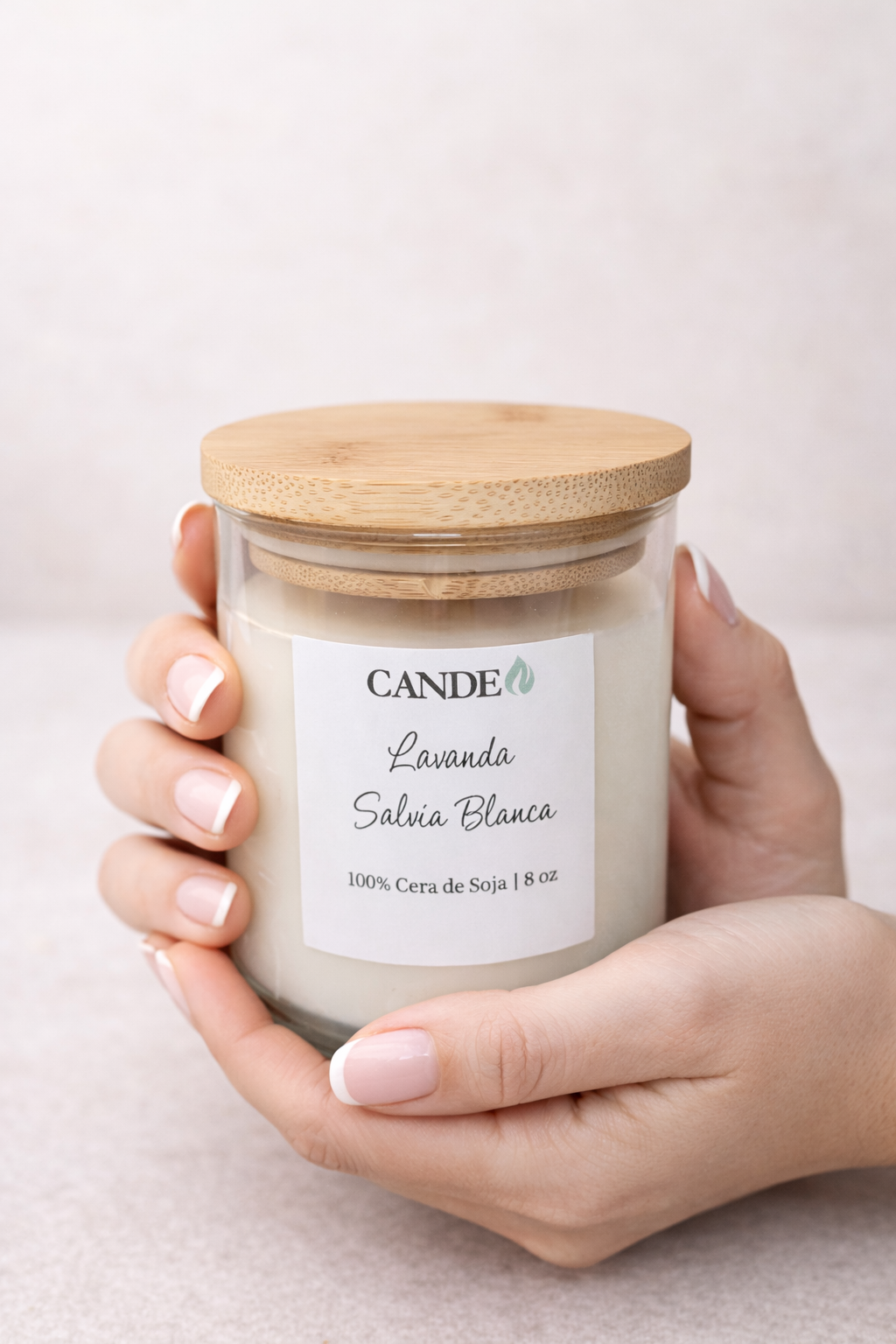 Vela Aromática de Soja - Lavander & White Sage (Aroma Relajante)