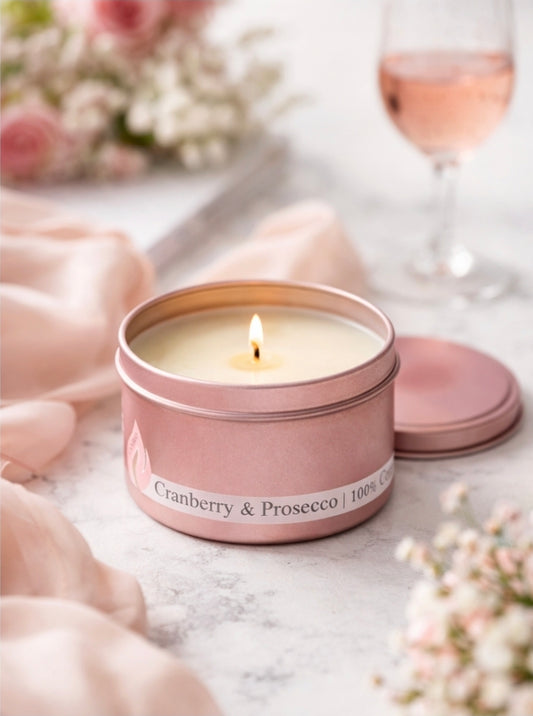 Vela Aromática de Soja – Cranberry & Prosecco