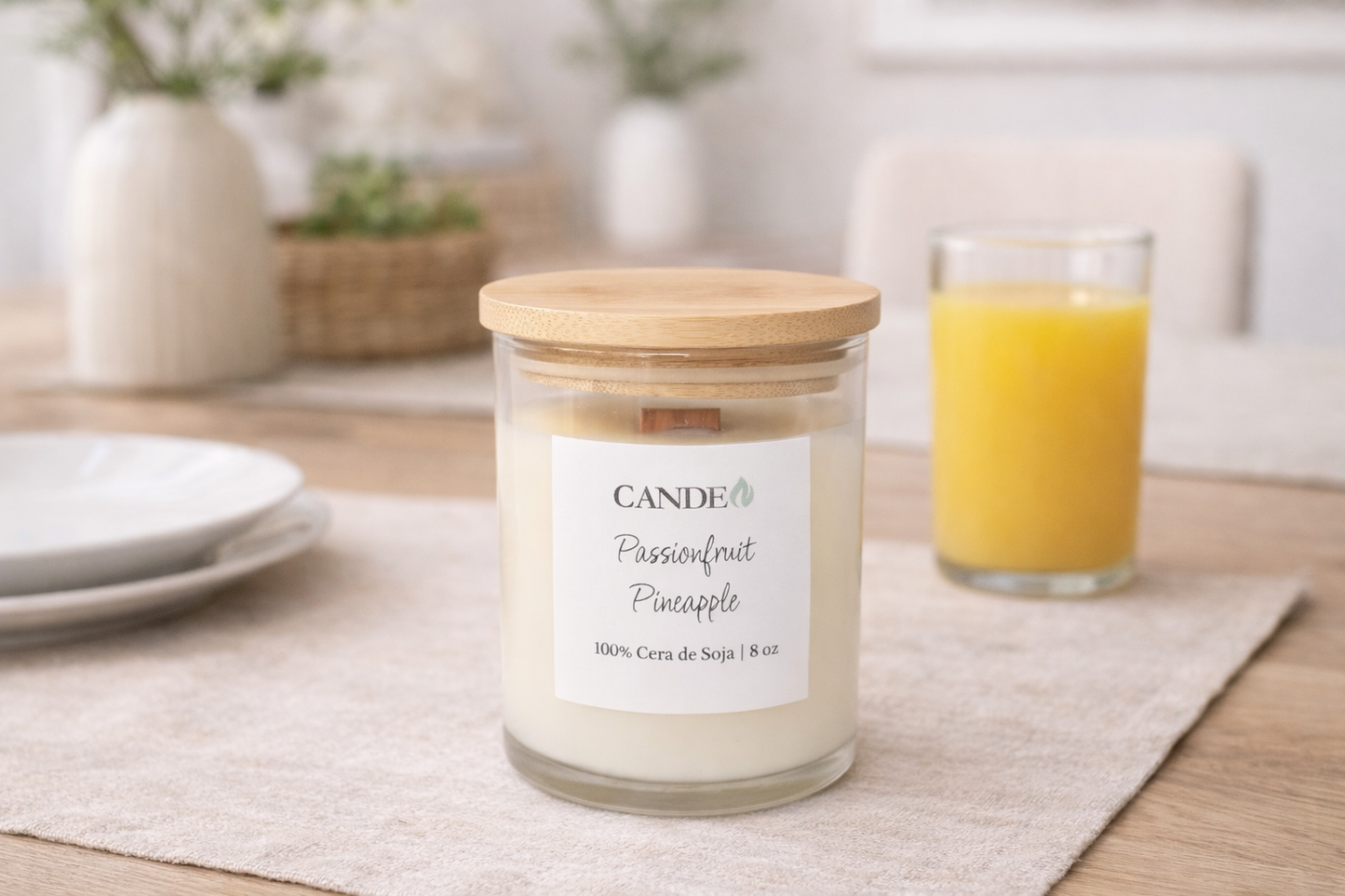 Vela Aromática de Soja - Passionfruit Pineapple (Aroma Tropical)