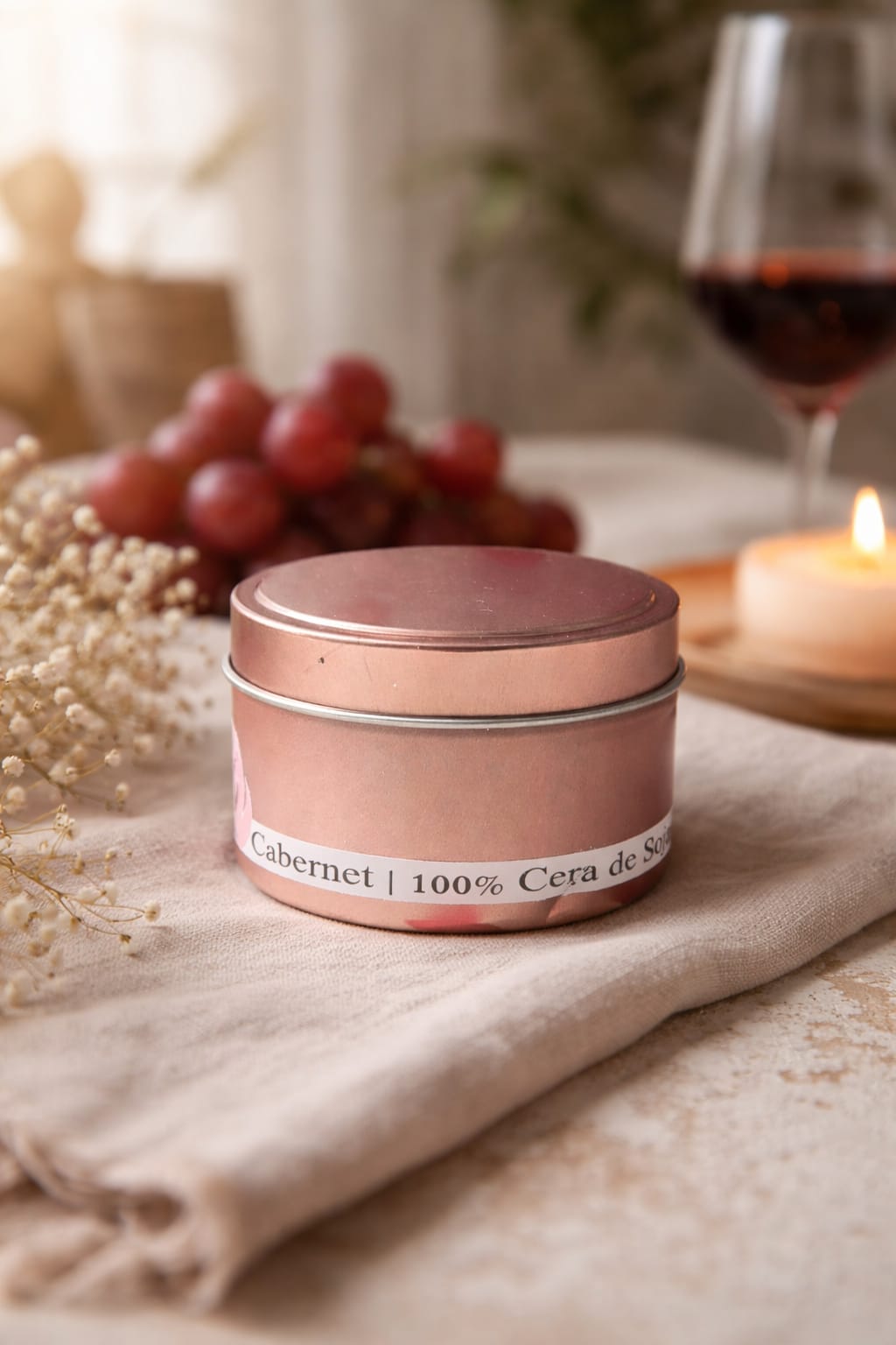 Vela Aromática de Soja – Cabernet